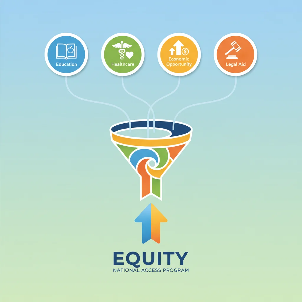 Infographic showing integrated approach to social equity program