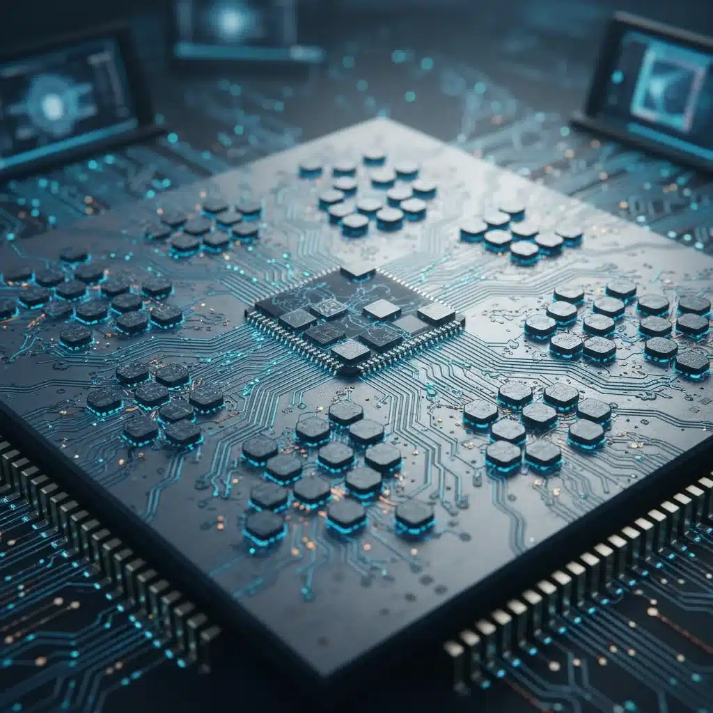 Intricate neuromorphic chip architecture