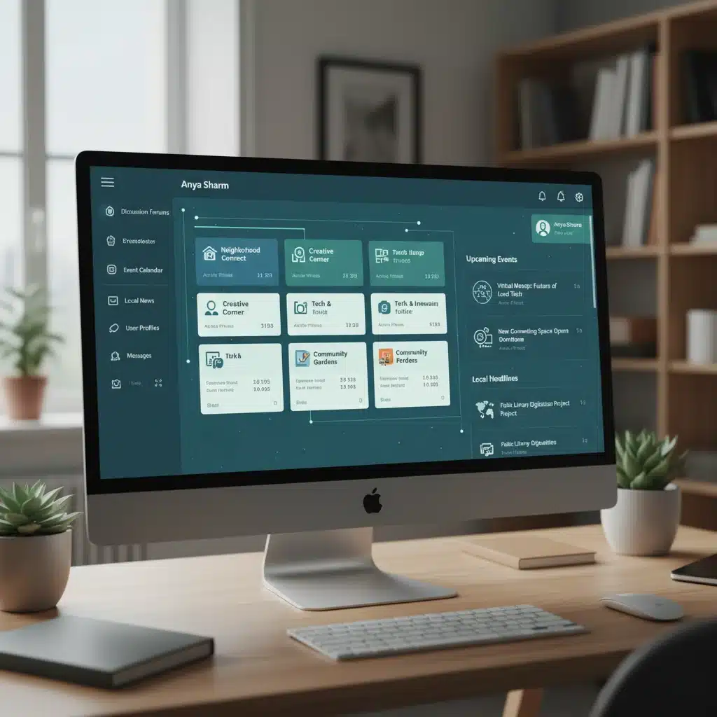 Screenshot of a modern online community platform facilitating local discussions and event coordination.