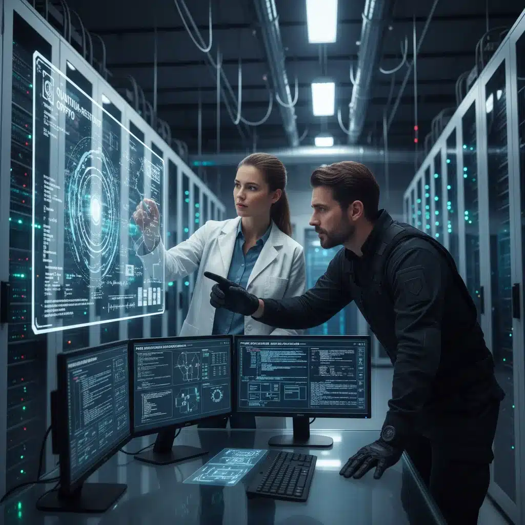Scientists collaborating on post-quantum cryptography in data center