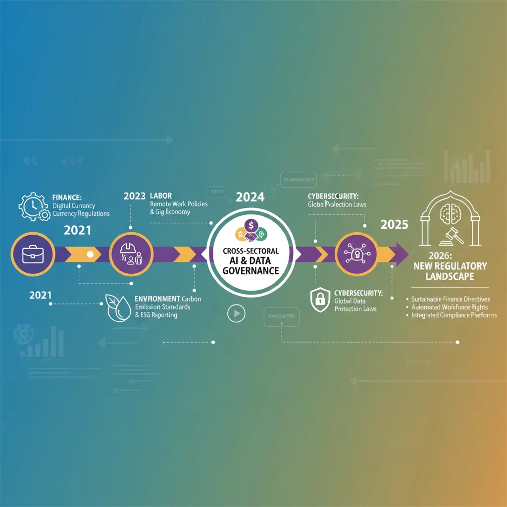 Infographic detailing timeline of 2026 federal regulatory changes affecting businesses.