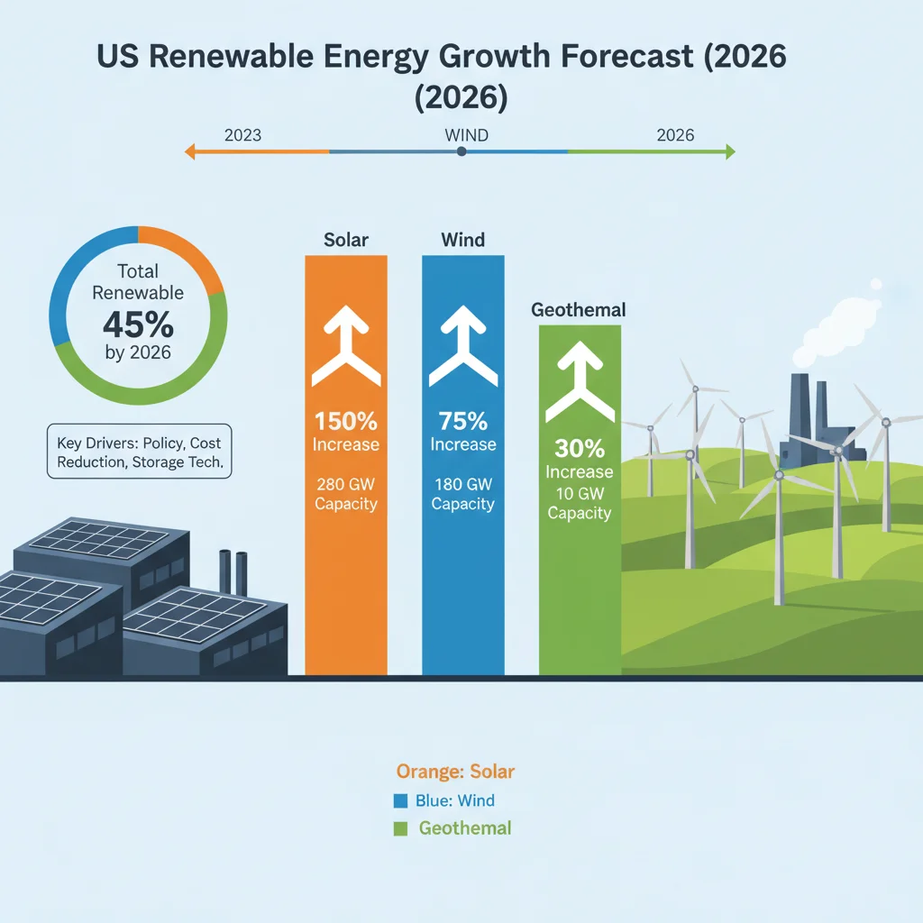 Projected growth of US renewable energy sectors 2026