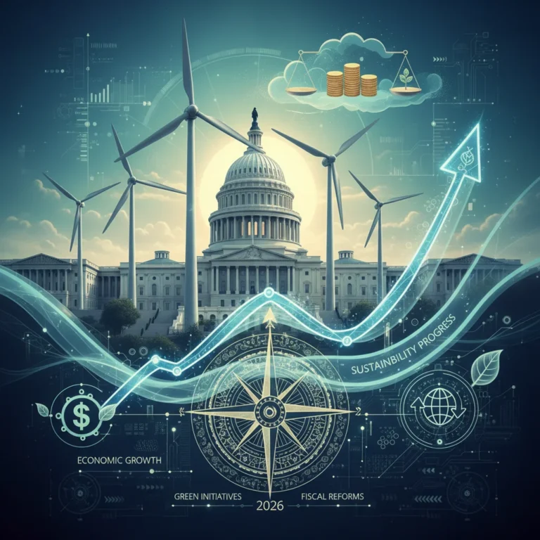 US Climate Policy 2026 economic impact visualization