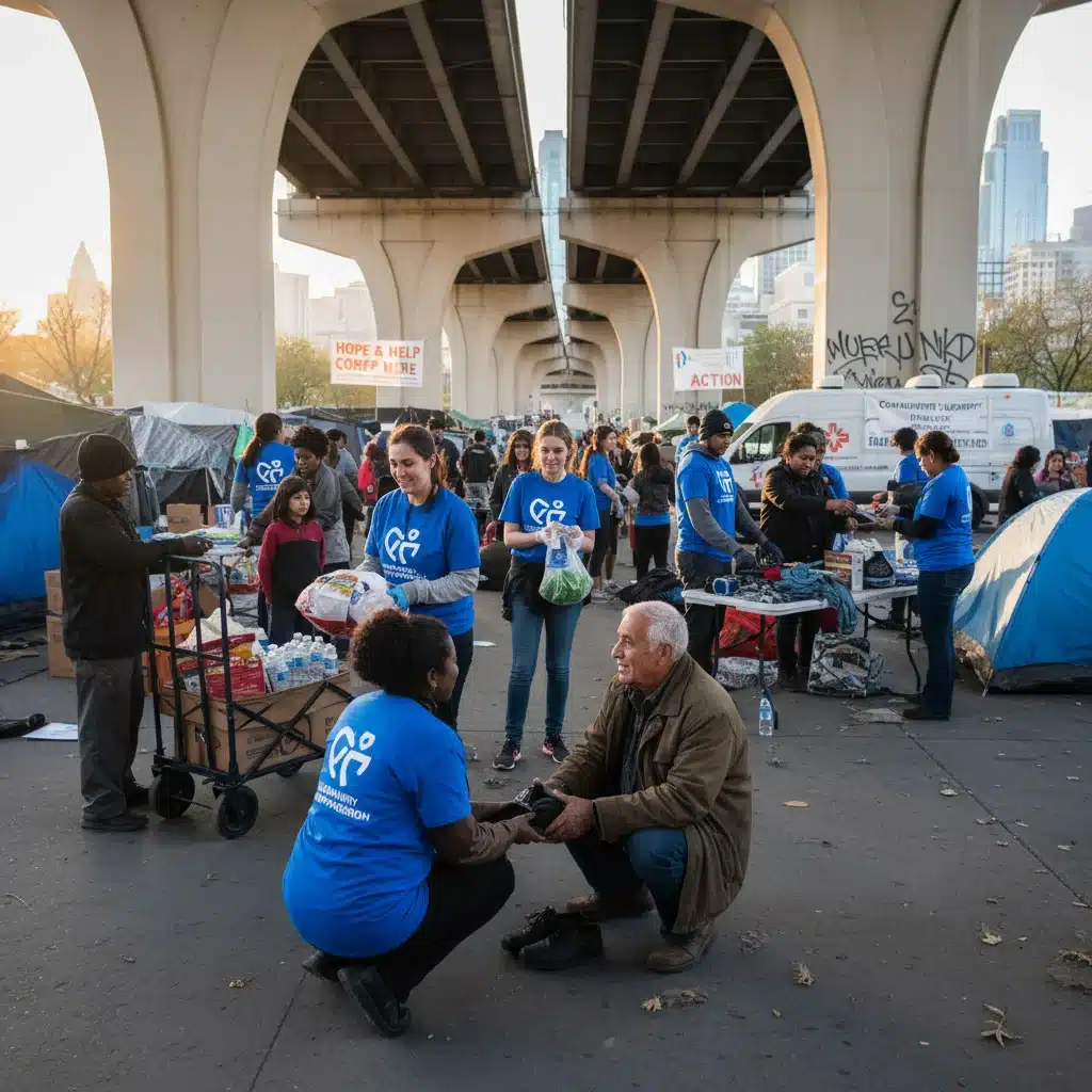 Non-profit staff and volunteers providing support to individuals experiencing homelessness.