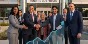 Community leaders and federal officials celebrating new 2026 federal grant programs