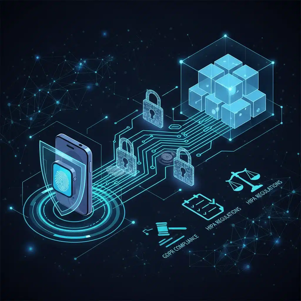 Secure biometric data pipeline with encryption and privacy measures