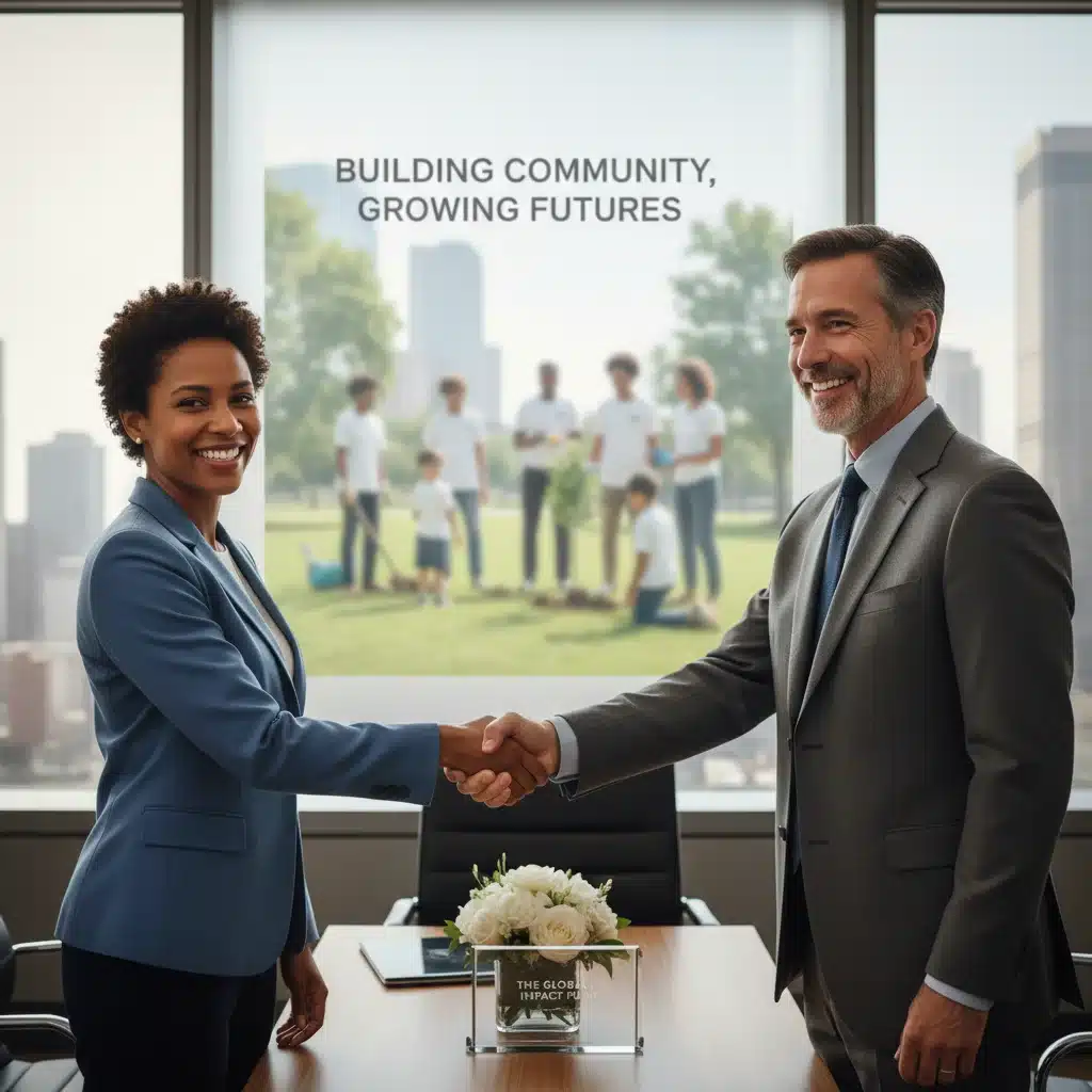 Non-profit representative engaging with a donor