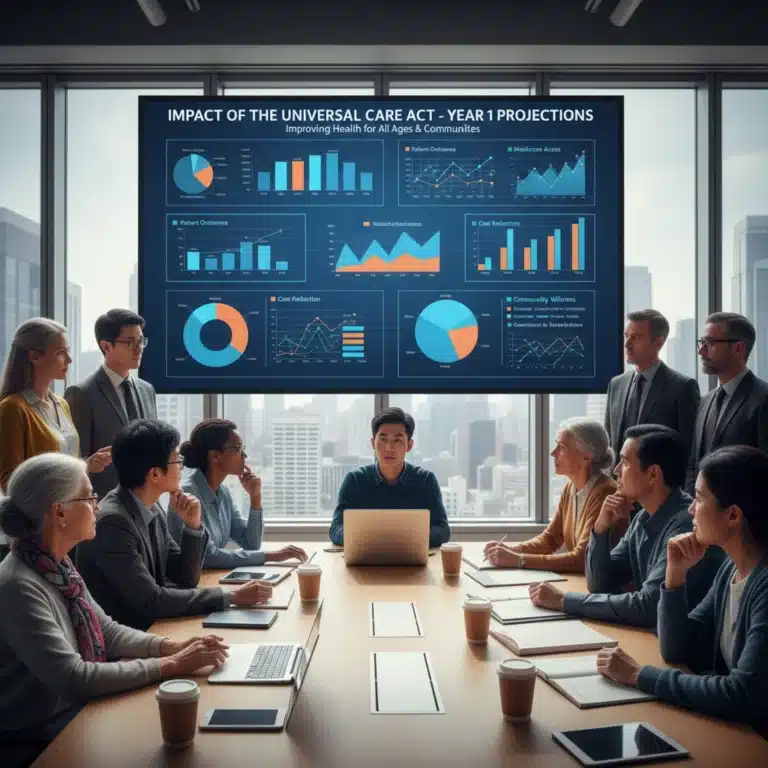 Diverse group contemplating healthcare legislation changes for 2026