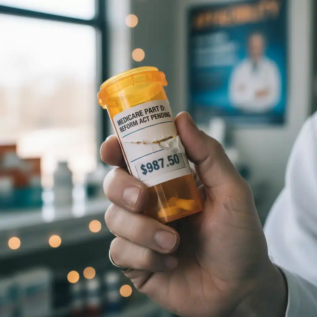 Hand holding prescription bottle symbolizing drug cost concerns